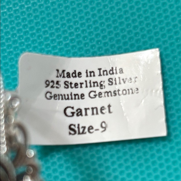 Natural Garnets  sterling silver 925  ring size 9 - Picture 8 of 8